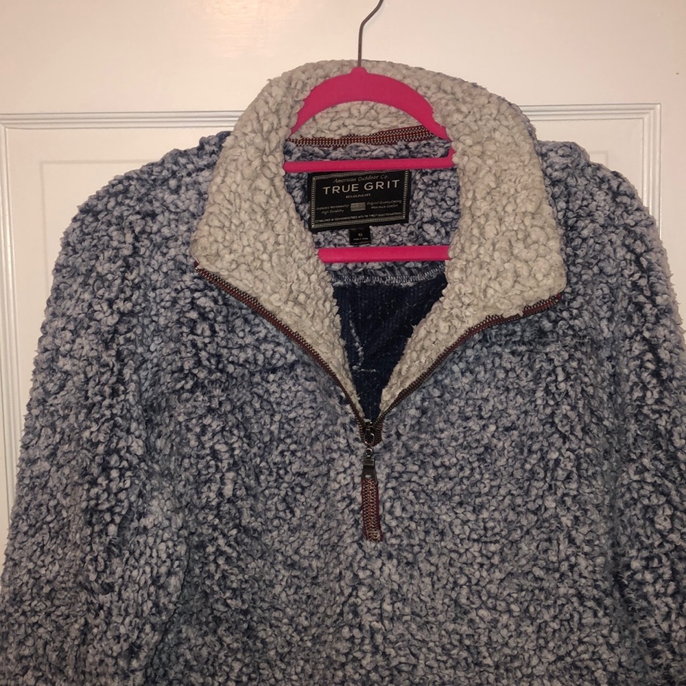 Teddy Quarterzip Baby Blue from True Grit